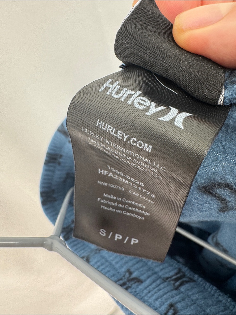 Hurley Blue All-Over Logo Men’s Joggers EUC 0141 - Picture 4 of 4
